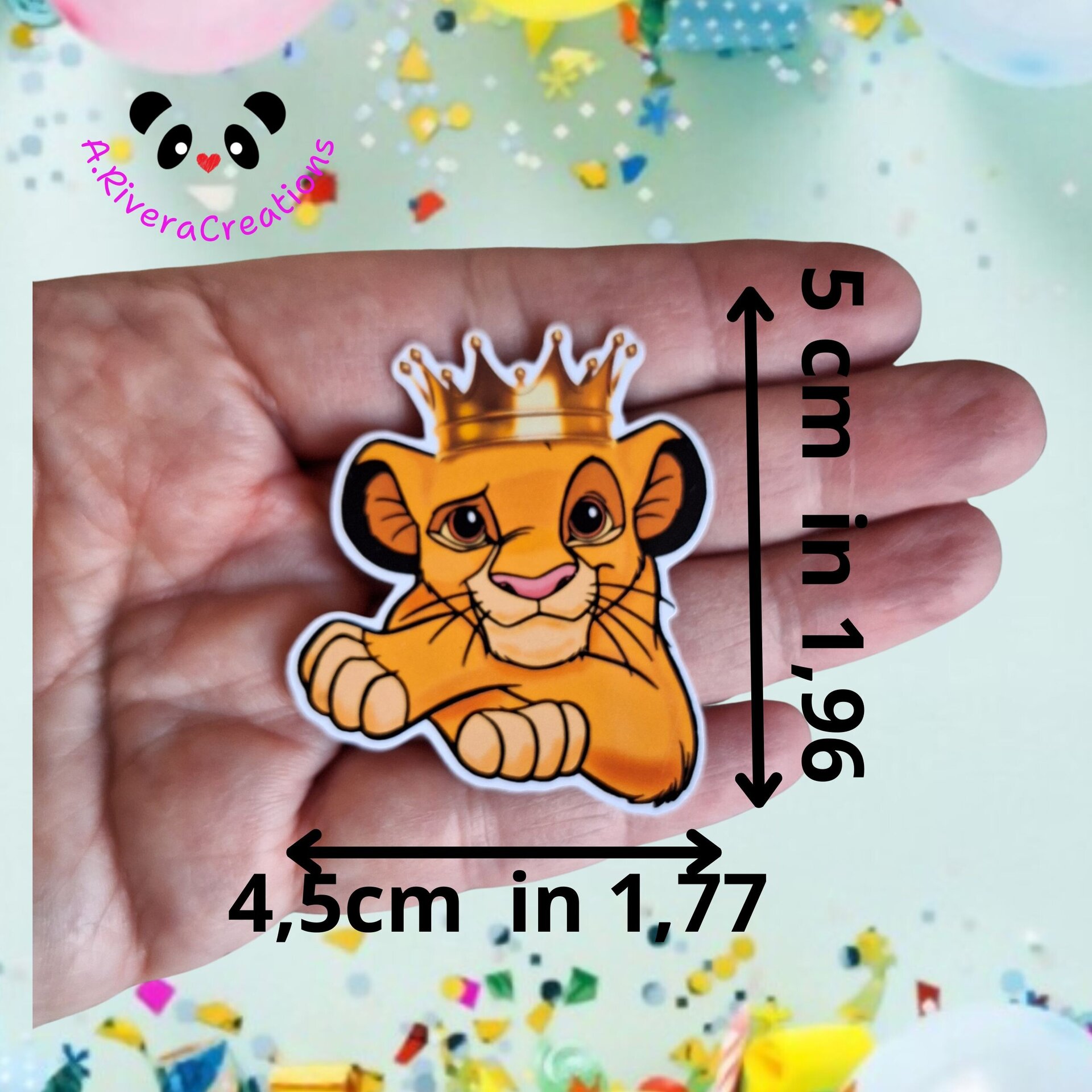 🦁🎂 CAKE TOPPER SIMBA MÁS DEOCRACIÓN PARA CUPCAKE, MESA DULCE..... - 5