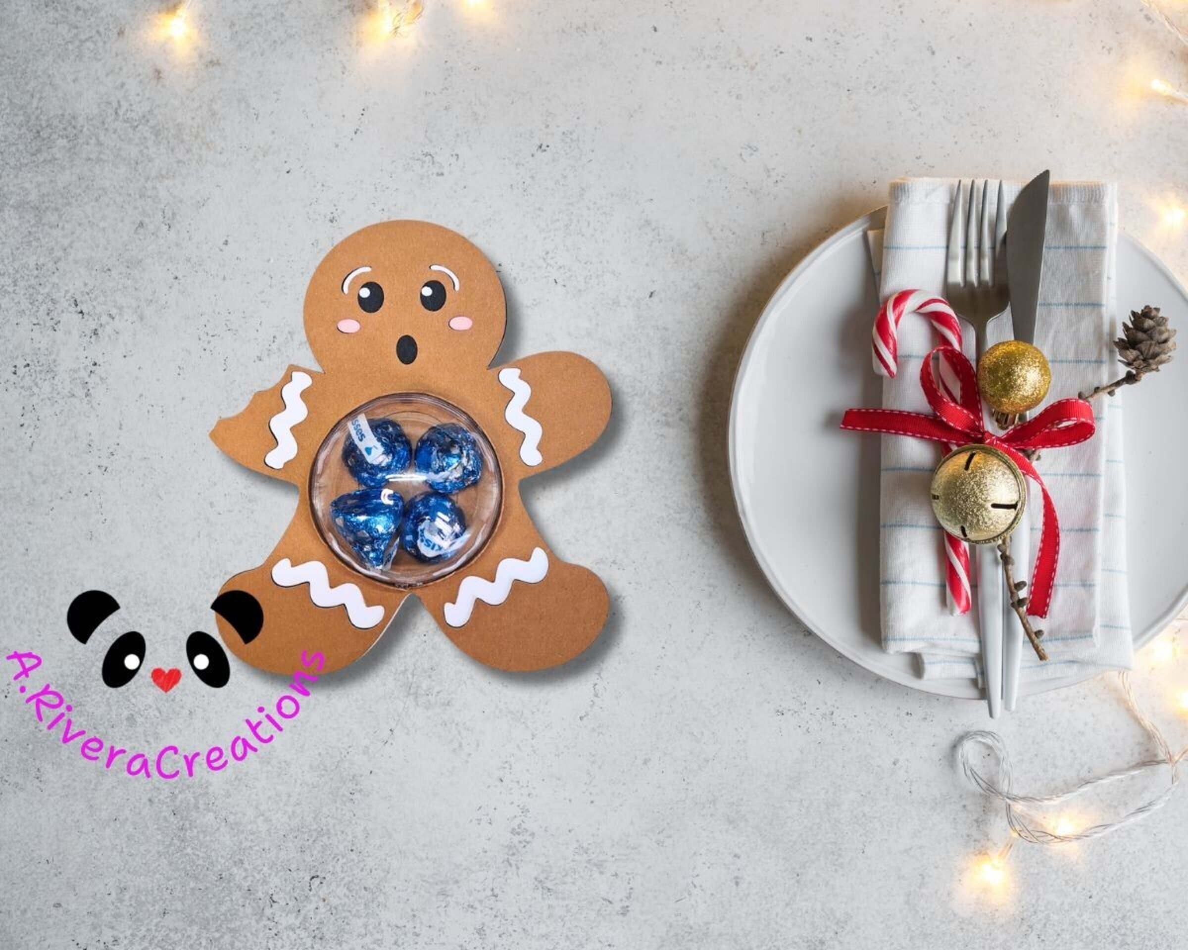 🎄 PORTA CARAMELOS CON FORMA DE MUÑECOS. DE JENGIBRE, REGALOS ORIGINALES - 3