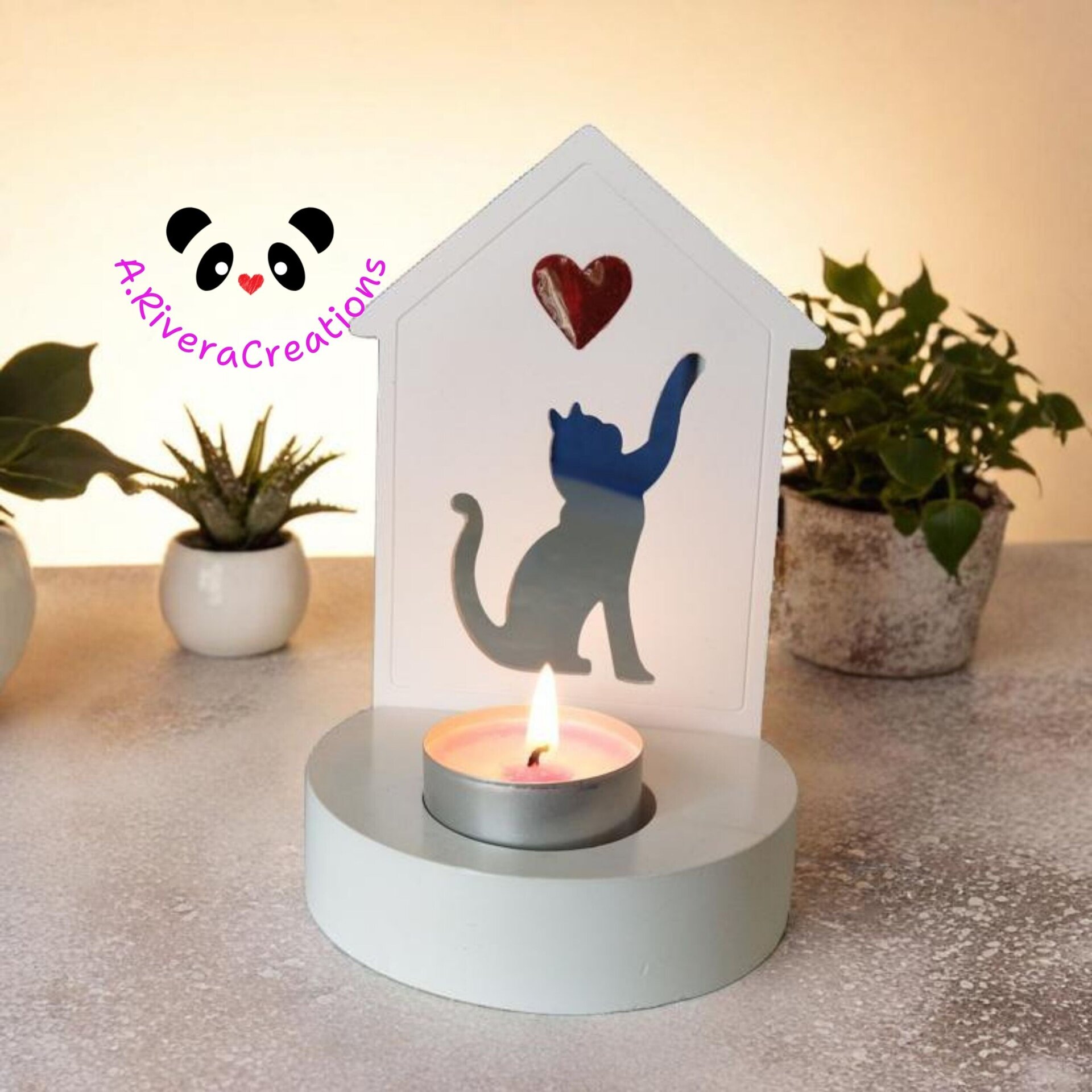 PORTA VELA CON GATITO. KAREN, AMANTE DE LOS GATOS - 2