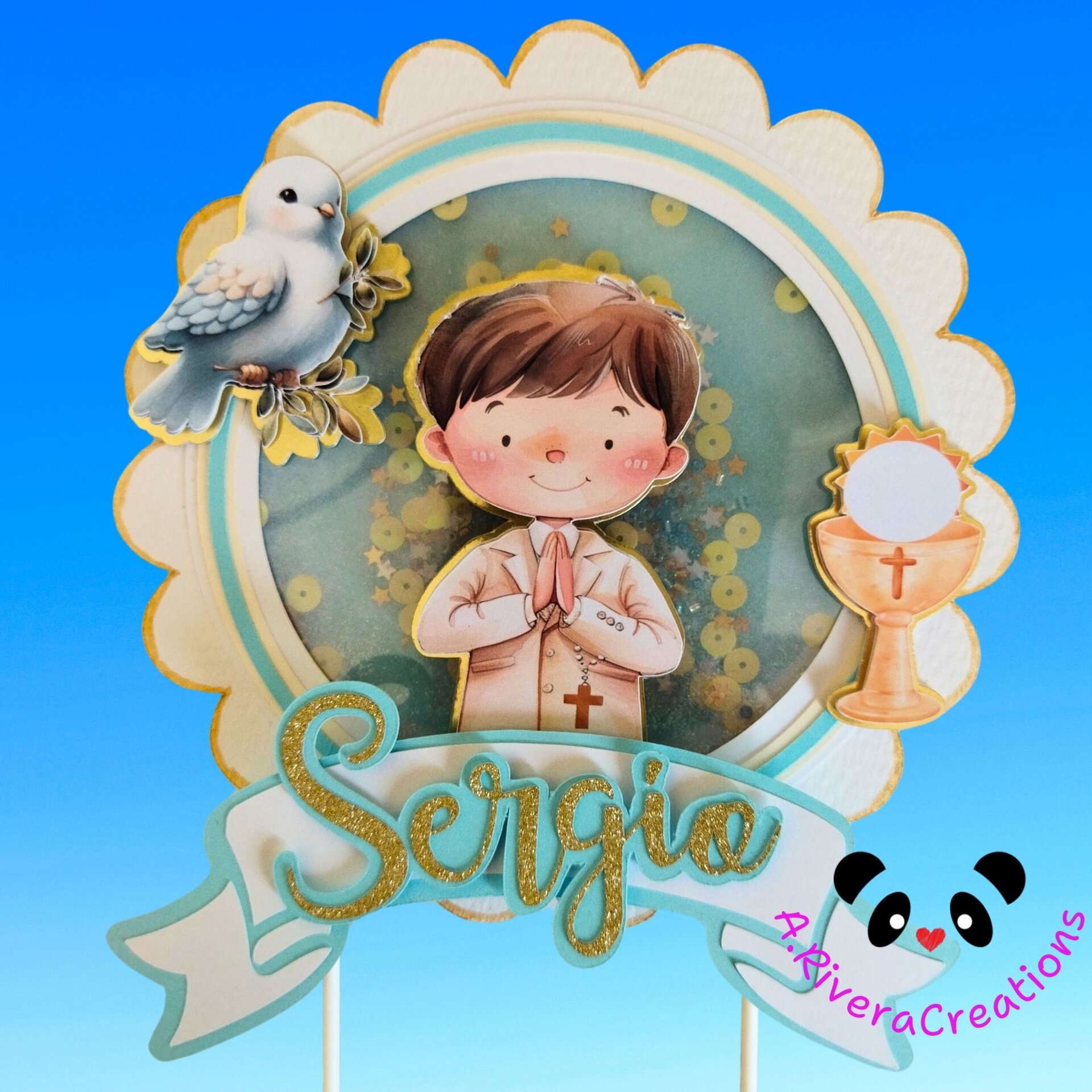 🎂CAKE TOPPERS PARA COMUNIÓN PERSONALIZADOS - 3