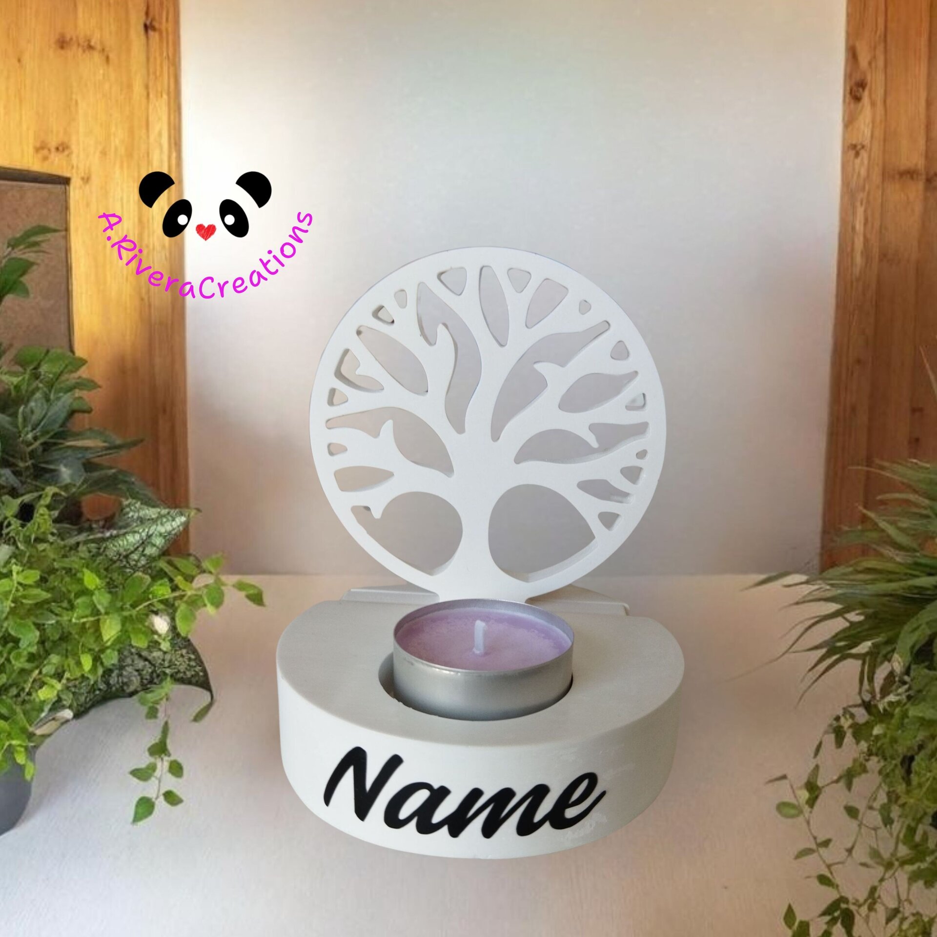 PORTA VELAS ÁRBOL DE LA VIDA, VELA CERA DE SOJA CRUENTLY FREE - 3