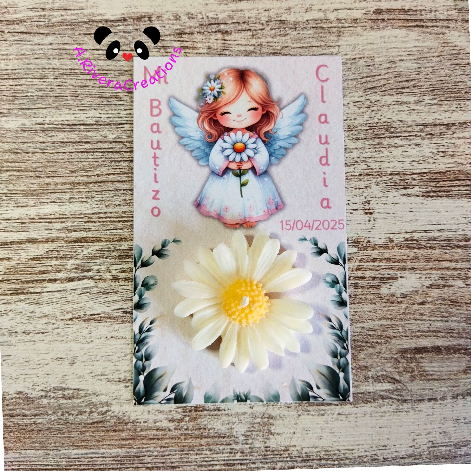 DETALLE PARA BAUTIZO, CUMPLEAÑOS, BABYSHOWER, VELA ARTESANAL DE SOJA - 3