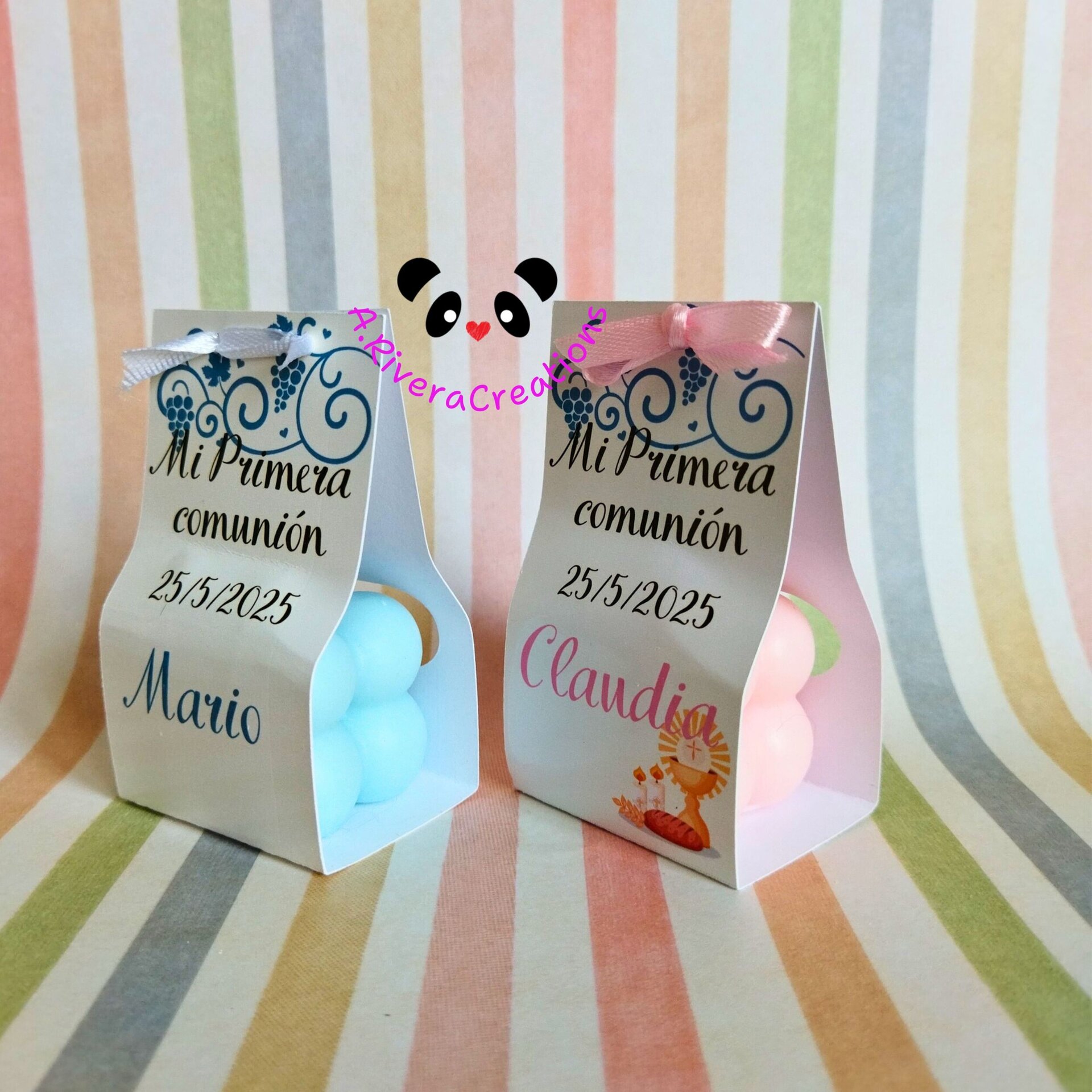 REGALOS PARA PRIMERA COMUNION, RECUERDOS PRIMERA COMUNIÓN, VELAS DE CERA DE SOJA - 8