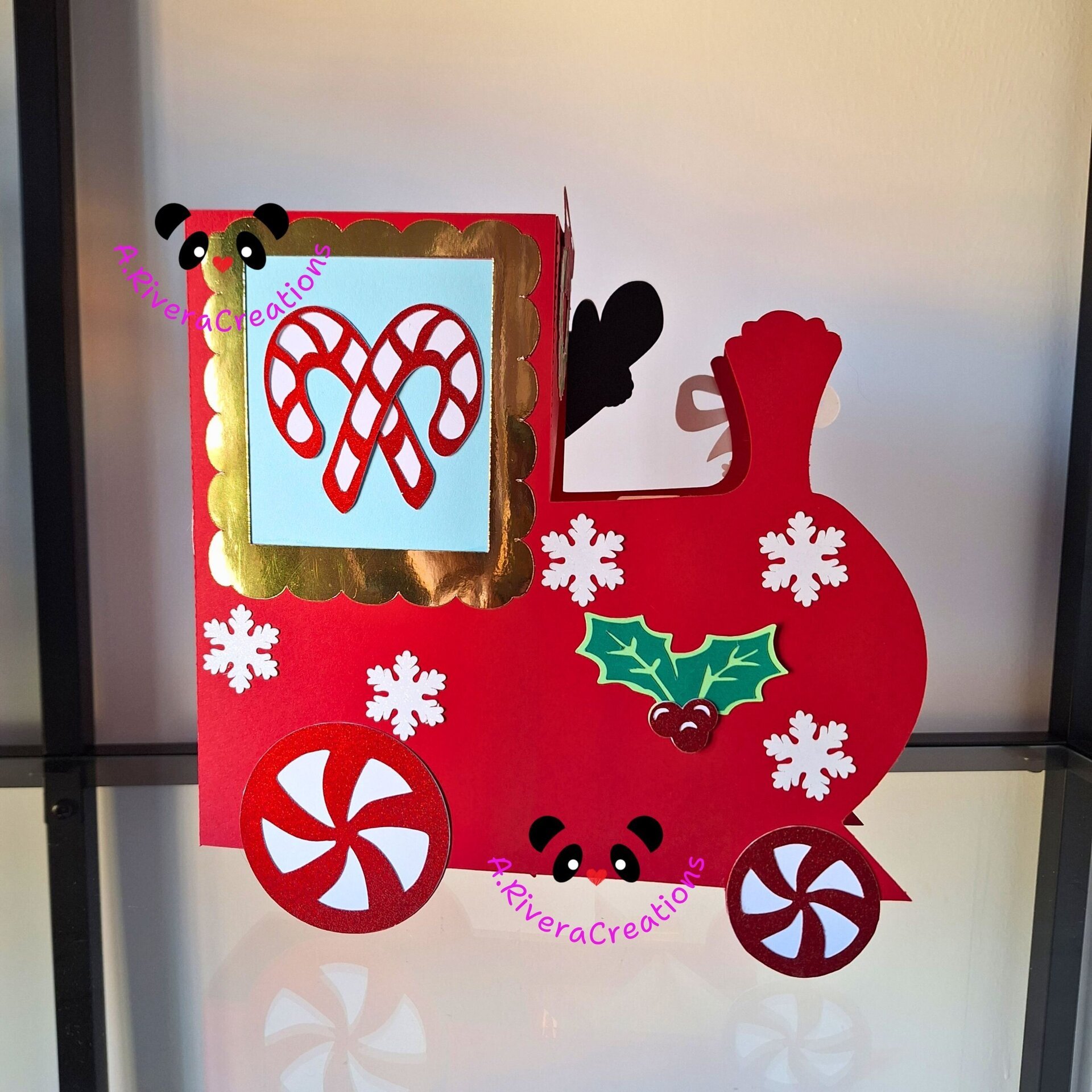 🎄 LÁMPARA TREN PAPÁ NOEL CON LUZ LED. DECORACION NAVIDAD - 2