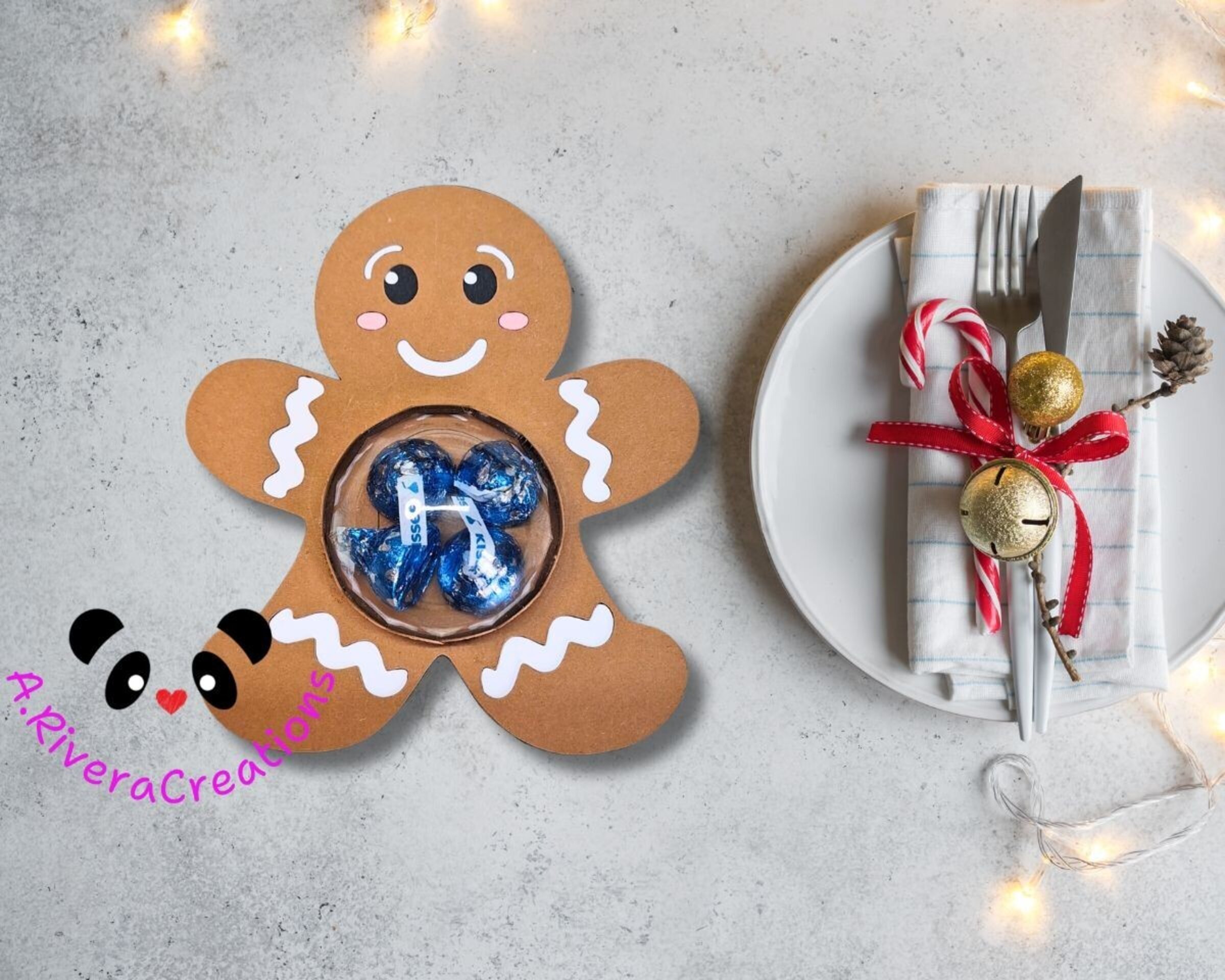 🎄 PORTA CARAMELOS CON FORMA DE MUÑECOS. DE JENGIBRE, REGALOS ORIGINALES - 5