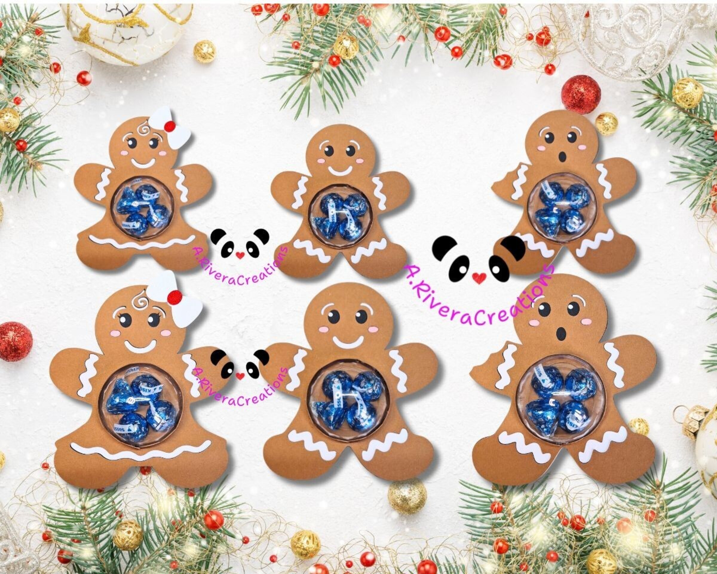 🎄 PORTA CARAMELOS CON FORMA DE MUÑECOS. DE JENGIBRE, REGALOS ORIGINALES - 4