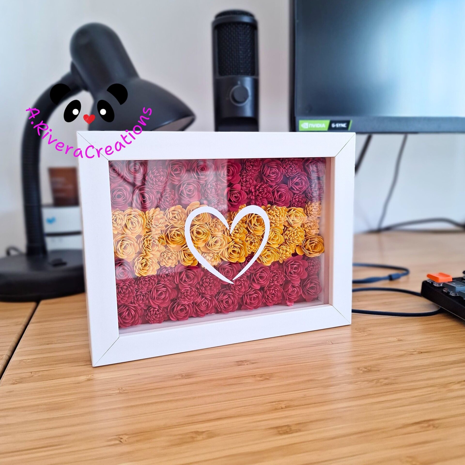🇪🇸 Cuadro Bandera de España con Flores de Papel - Hecho a Mano con Amor💝 - 5