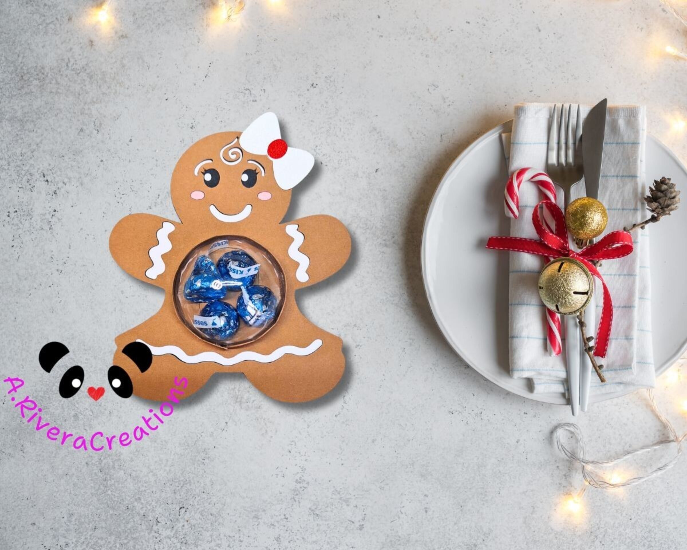 🎄 PORTA CARAMELOS CON FORMA DE MUÑECOS. DE JENGIBRE, REGALOS ORIGINALES - 2