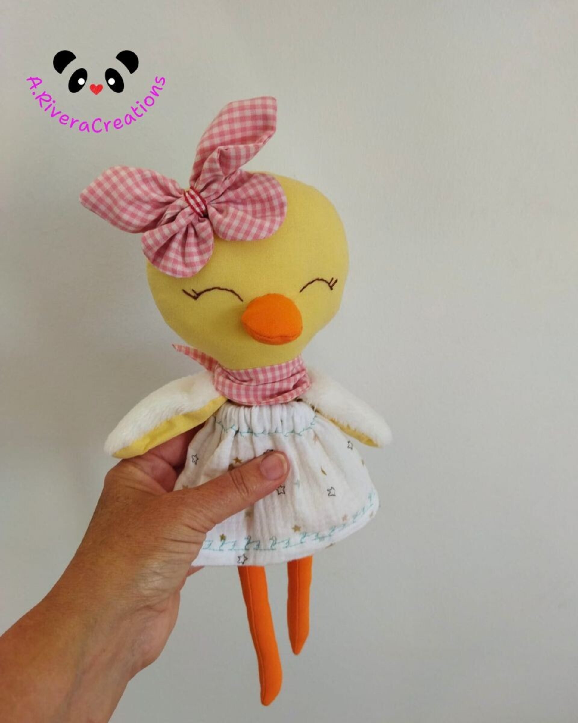 Muñequita pollito, hecha a mano, artesanía - 2