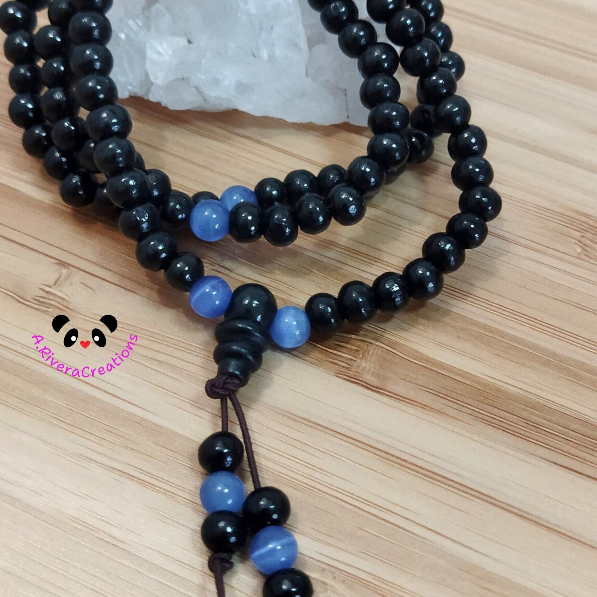 Japamala 108 Cuentas de Madera Negra. Collar  Meditación y Yoga, Pulsera Espirit - 2