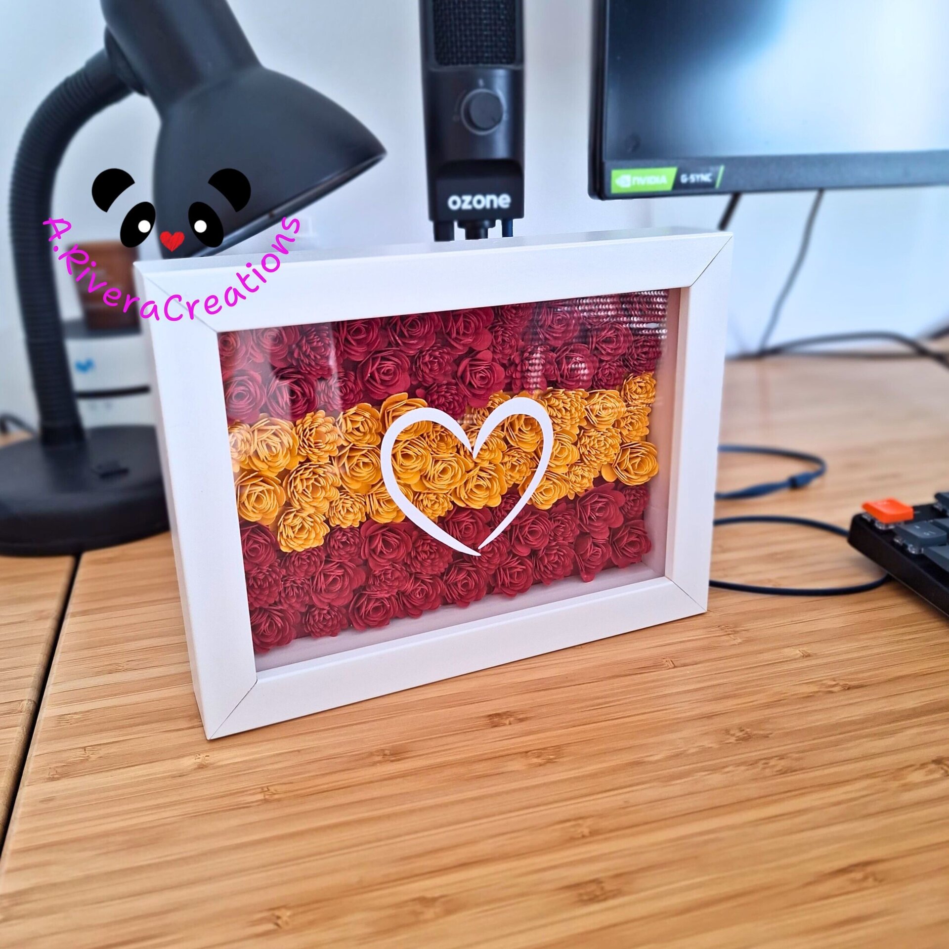 🇪🇸 Cuadro Bandera de España con Flores de Papel - Hecho a Mano con Amor💝 - 4