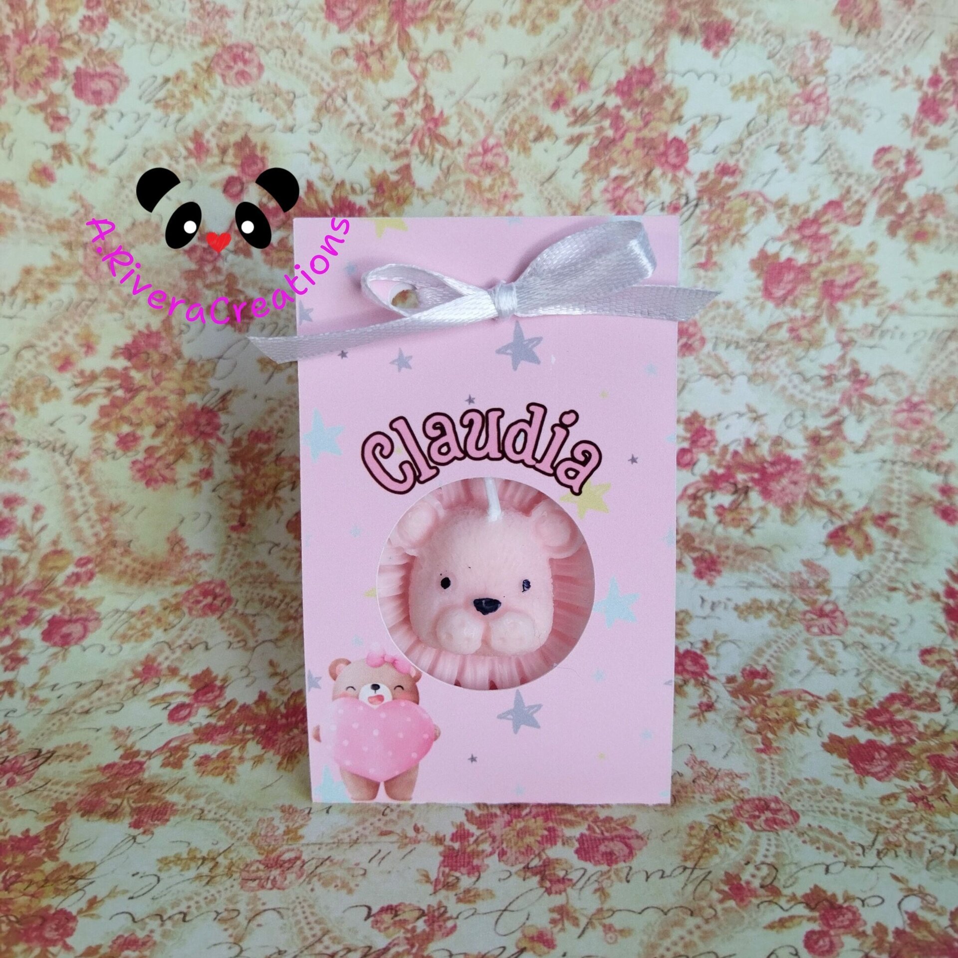 VELA LEONCITO PERSONALIZABLE, BAUTIZO, BABYSHOWER, CUMPLEAÑOS, COMUNIONES EVENTO - 4