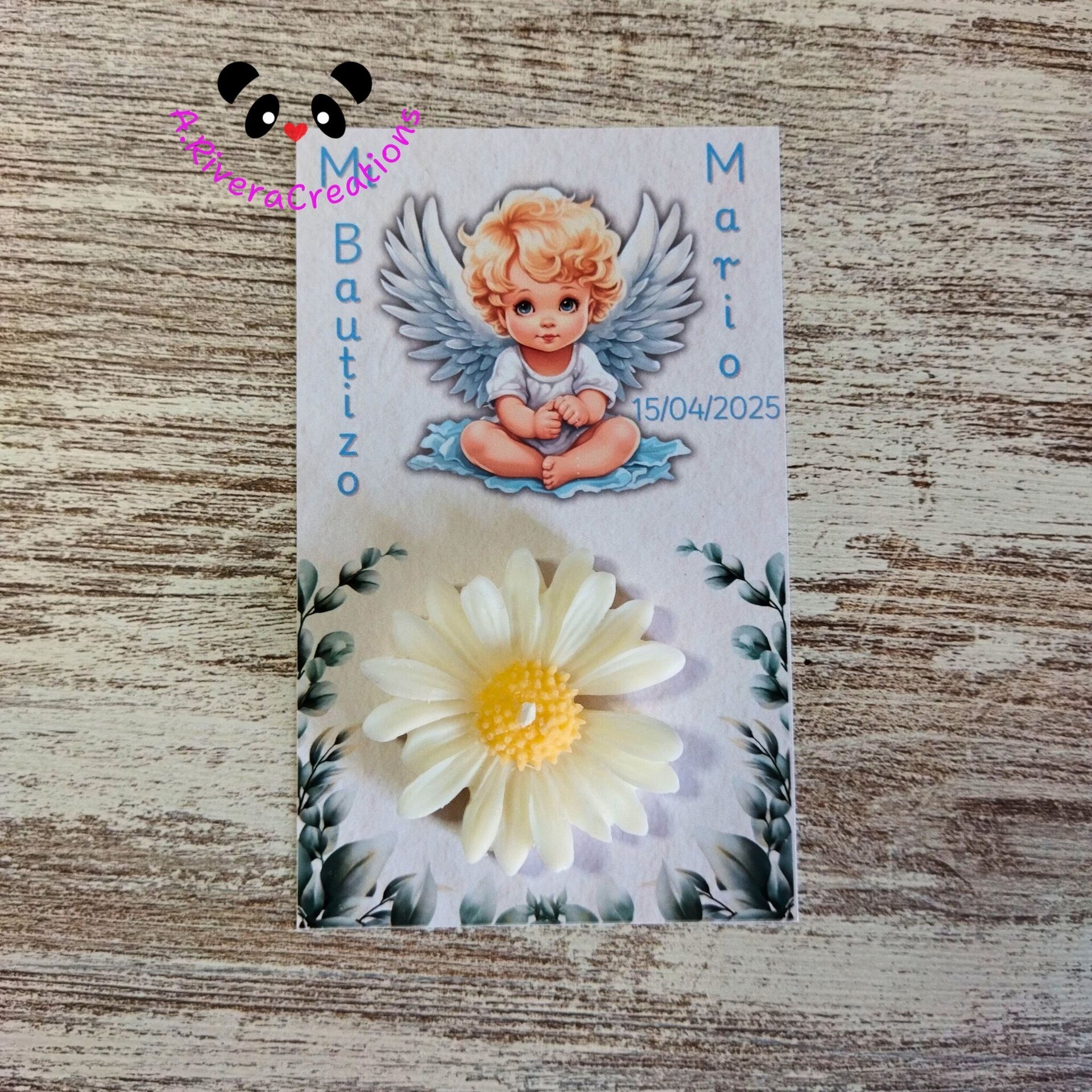 DETALLE PARA BAUTIZO, CUMPLEAÑOS, BABYSHOWER, VELA ARTESANAL DE SOJA - 4