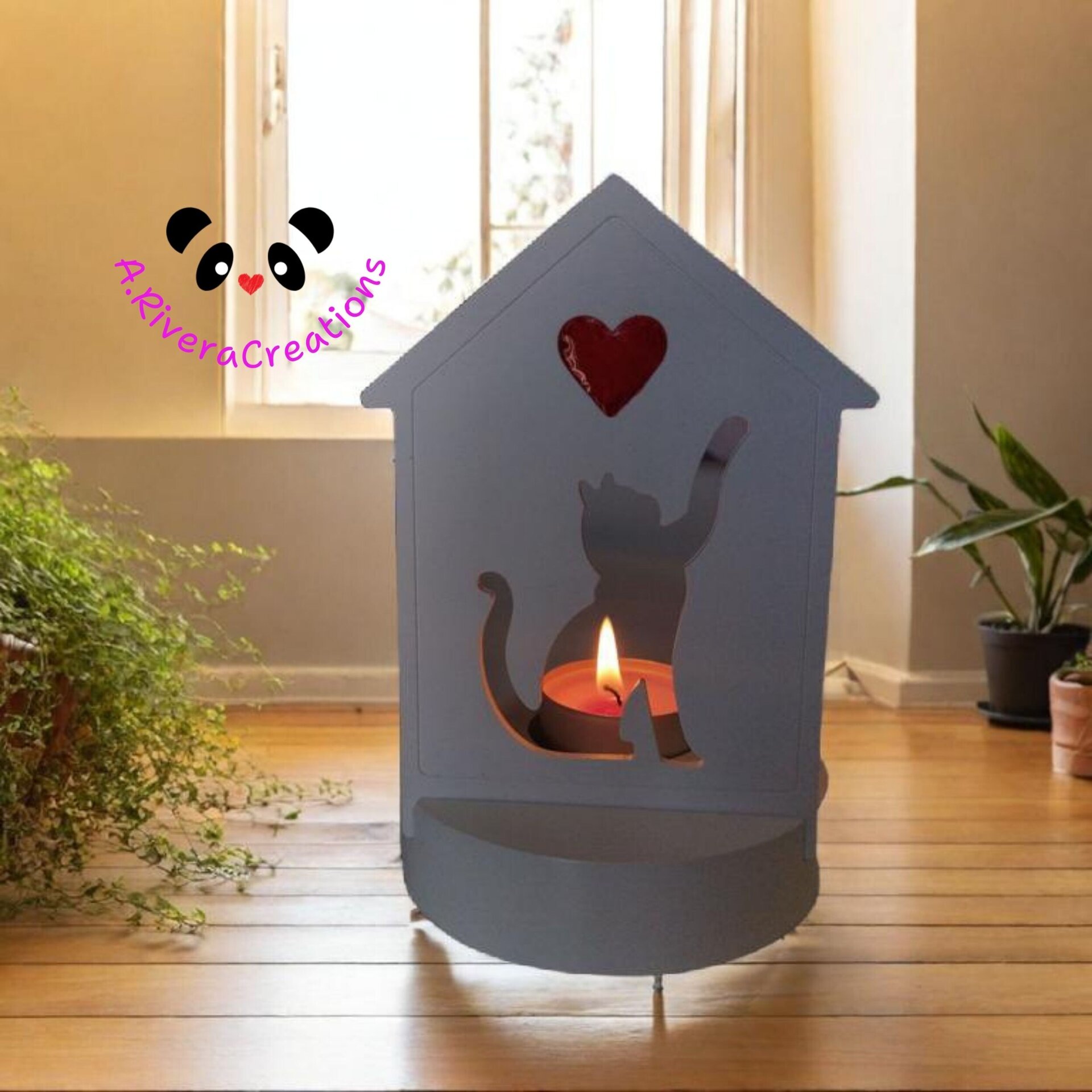 PORTA VELA CON GATITO. KAREN, AMANTE DE LOS GATOS - 3