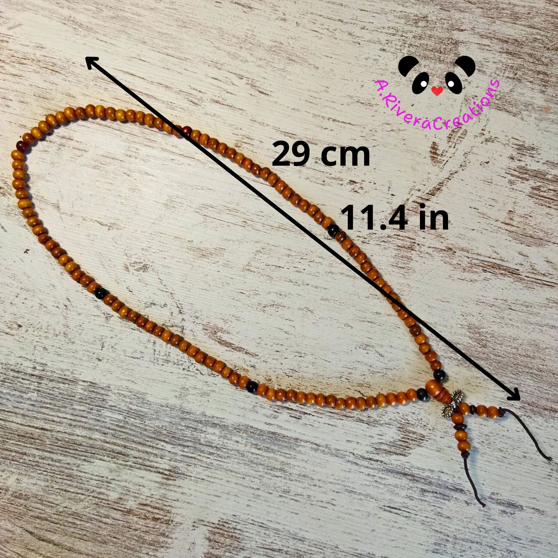 Japamala de 108 Cuentas de Madera Marrón 6mm. Collar de Meditación, Pulsera - 4