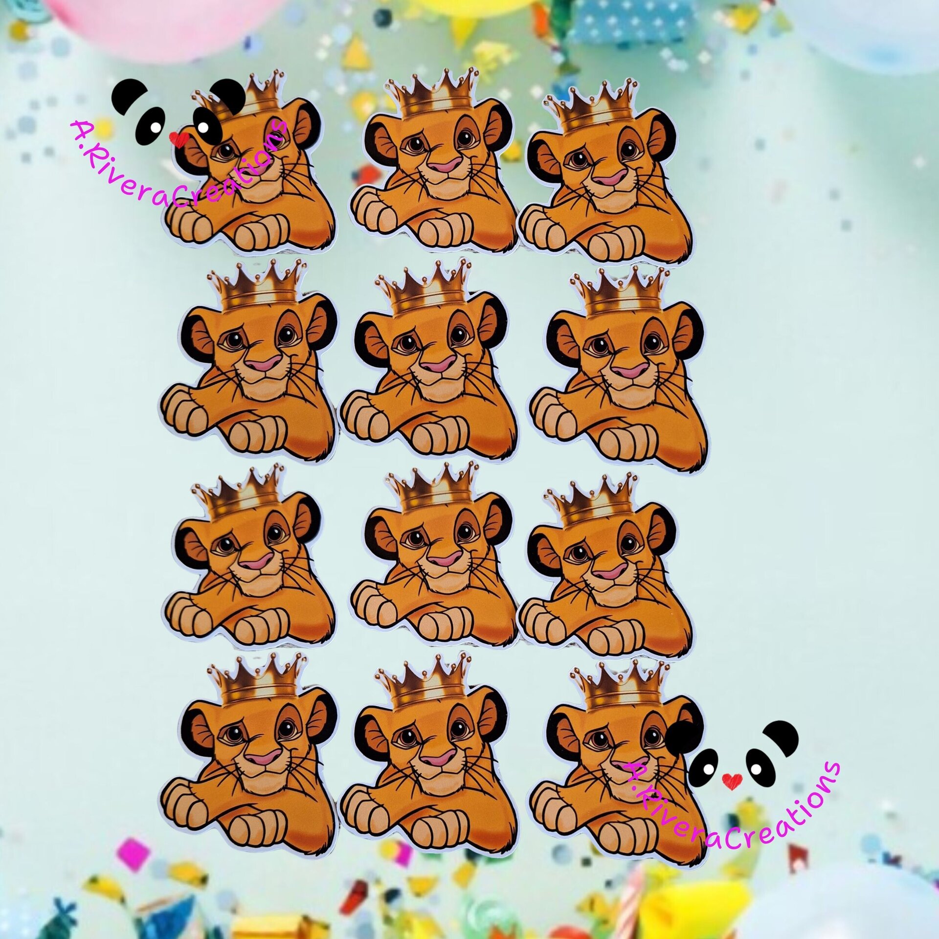 🦁🎂 CAKE TOPPER SIMBA MÁS DEOCRACIÓN PARA CUPCAKE, MESA DULCE..... - 3