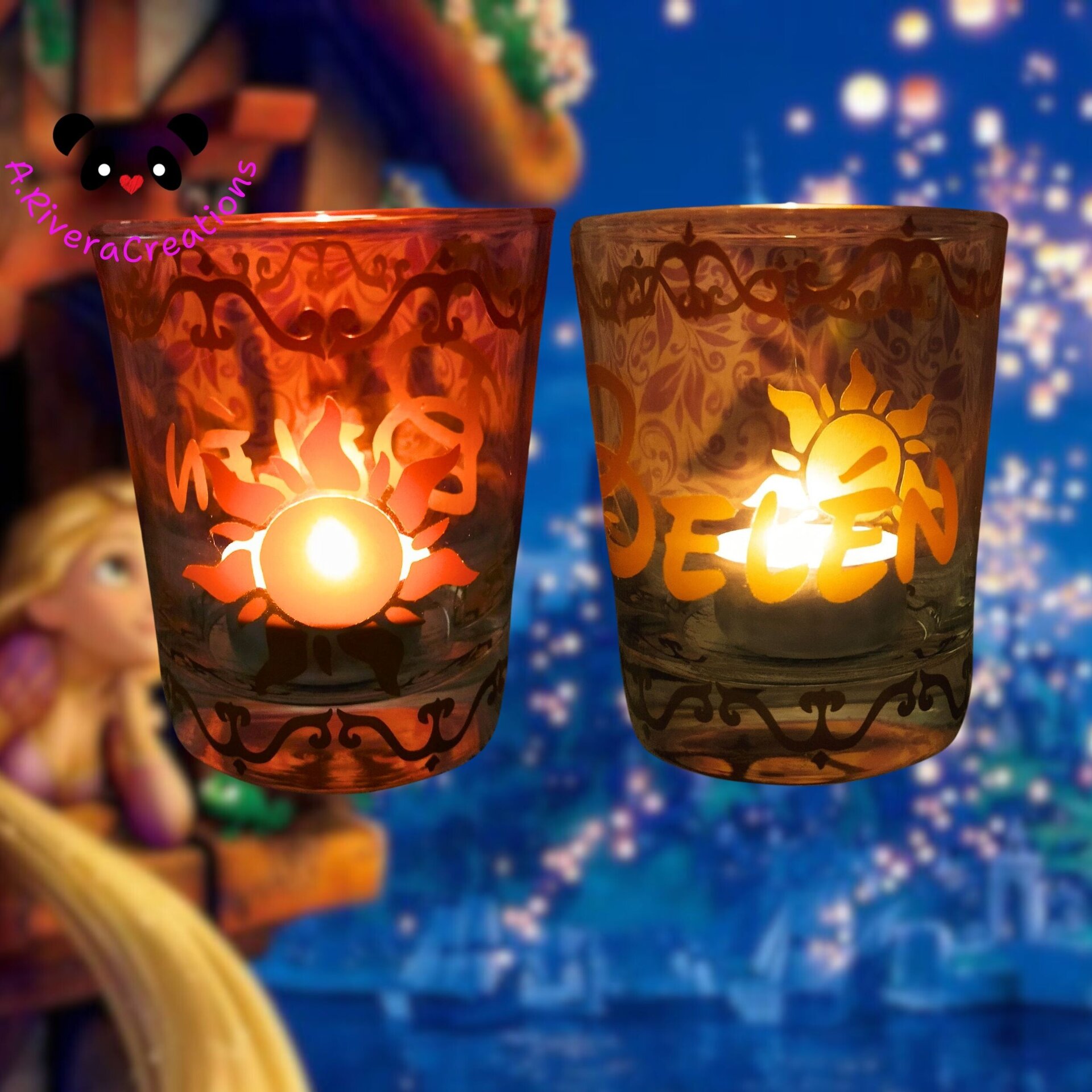 VELA ARTESANAL INSPIRADA EN RAPUNZEL, CERA DE SOJA ECO - 6