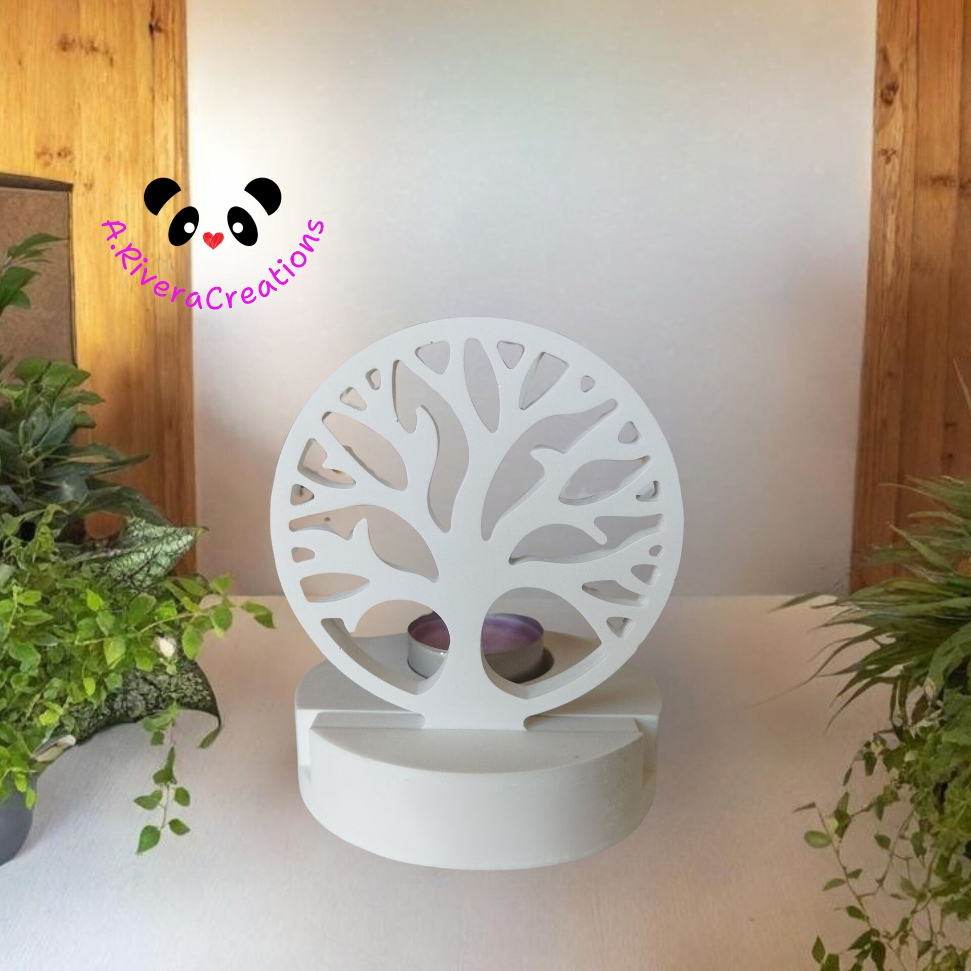 PORTA VELAS ÁRBOL DE LA VIDA, VELA CERA DE SOJA CRUENTLY FREE - 5