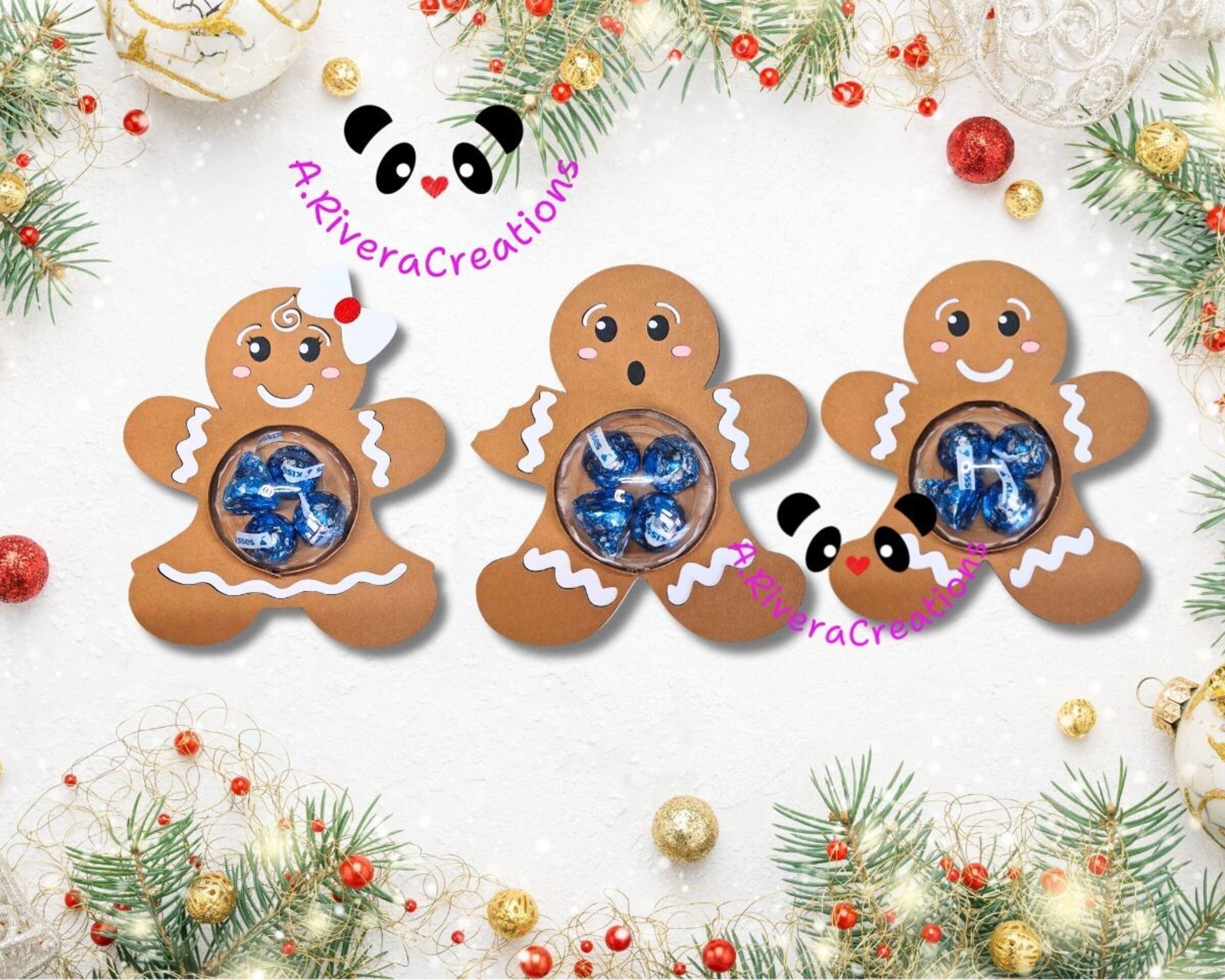 🎄 PORTA CARAMELOS CON FORMA DE MUÑECOS. DE JENGIBRE, REGALOS ORIGINALES - 1